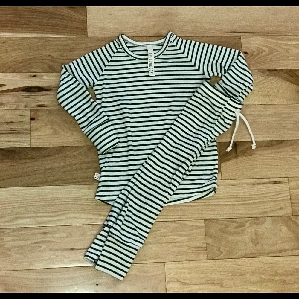 2T childhoods clothing night set Evergreen stripe